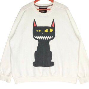 Black Cat Crewneck Sweatshirt, Cat Sweatshirt, Animal Sweatshirt